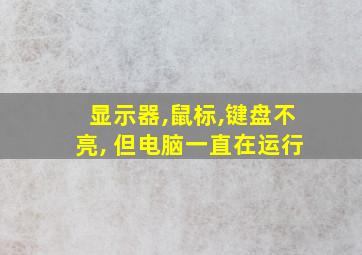 显示器,鼠标,键盘不亮, 但电脑一直在运行